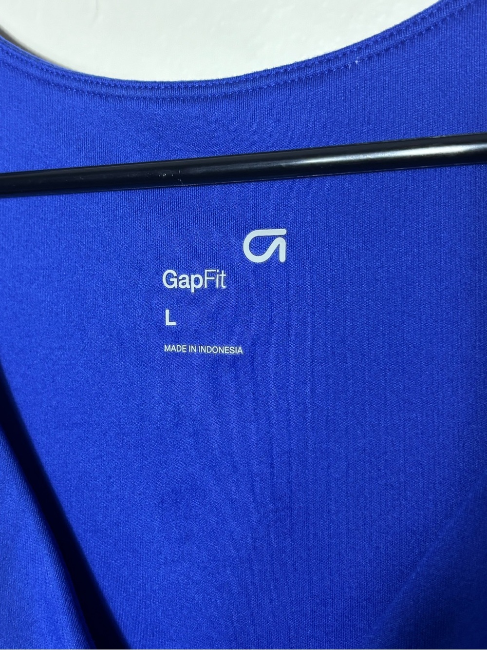 GapFit Active Tank Dress Deep Ultramarine Blue V-Neck Built-in Bra Large NEW - Picture 2 of 13